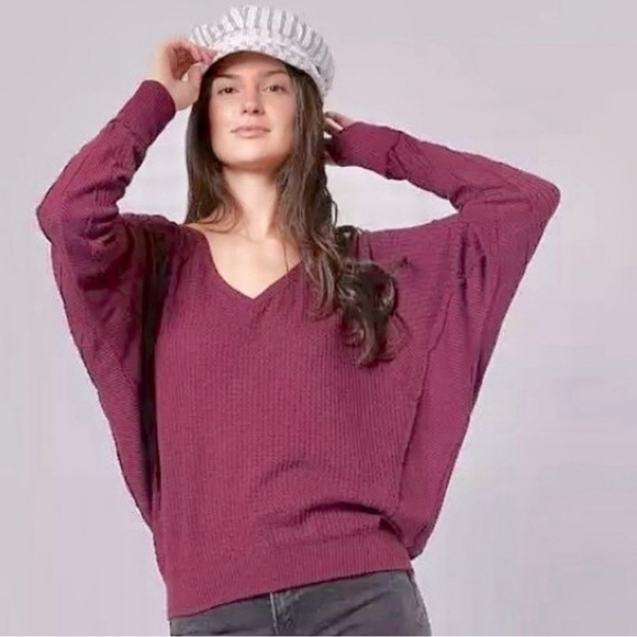 Free People Tops - NWOT Free People Santa Clara Thermal in
Mulberry